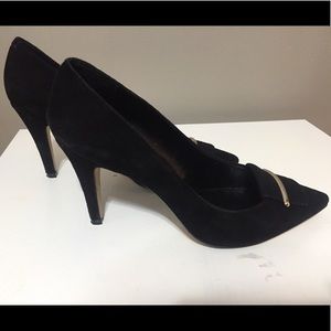 Banana Republic Black Suede Pumps Sz 10 Like New!